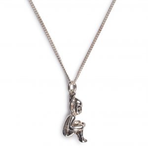 cornish tin & silver pixie necklace