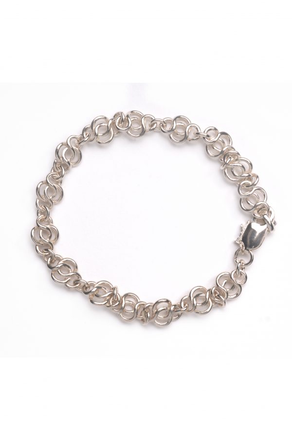 cornish tin & silver round knot bracelet