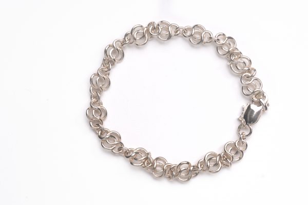 cornish tin and silver celtic round knot bracelet