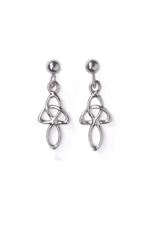 image of cornish tin and white gold cross earrings