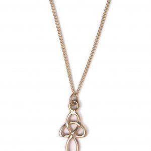 cornish tin & gold open cross necklace
