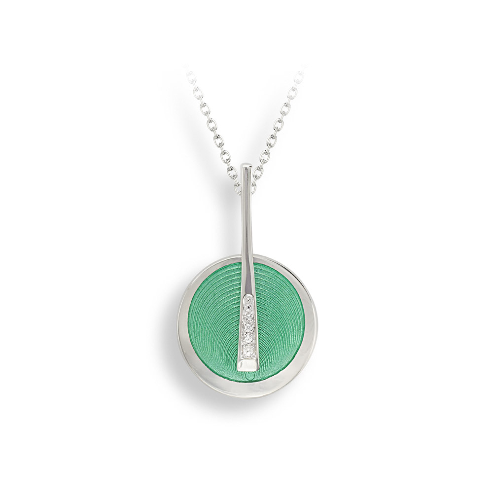 Silver Green Art Deco Necklace - Wearnes