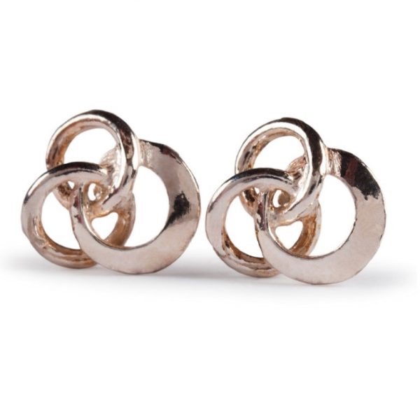 image of Ladies Gold Stud Earrings