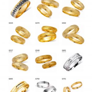 cornish tin & gold wedding bands/rings