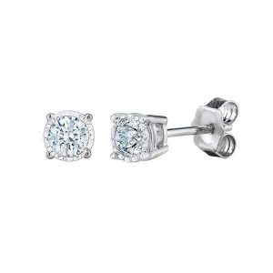 diamond stud butterfly back