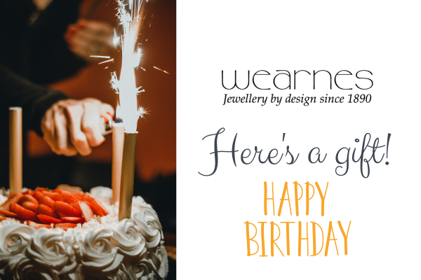 wearnes jewellers jewellery birthday gift card