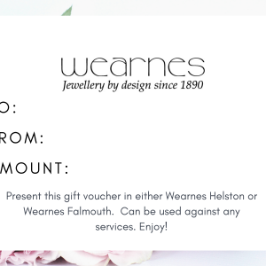 wearnes jewellers jewellery gift card