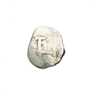 Shipwrecked silver cob coin