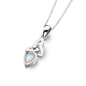 Silver Celtic Opal Pendant