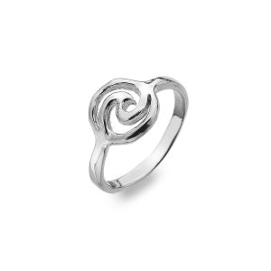 Silver Wave Surround Ring