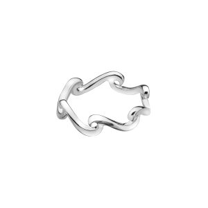 Silver Continuous Wave Ring 