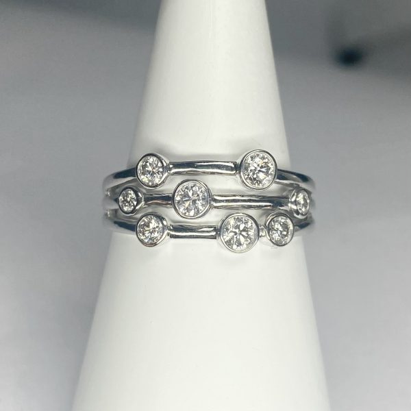 18ct Diamond Bubble Ring