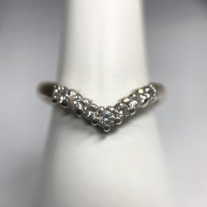 Diamond & Gold Wishbone Ring