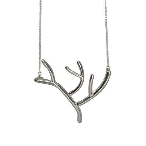 Tin & Silver Coral Necklace
