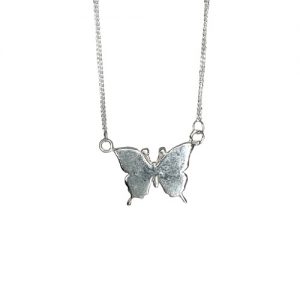 Tin & silver Butterfly necklace