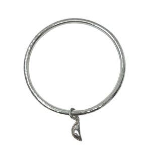 Silver Hammered Pasty Bangle